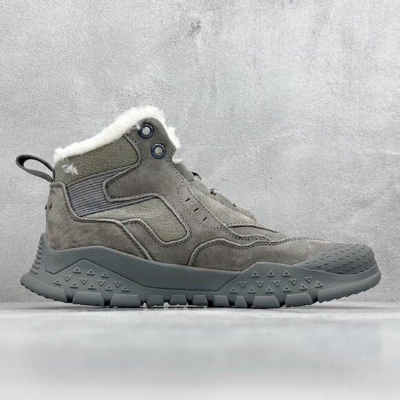 UGG Grey Shearling Work Boots - Picture 2 of 9